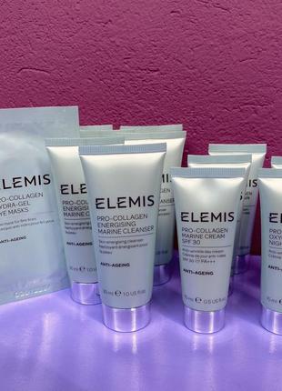 Elemis pro-collagen набір умивання крем spf патчі