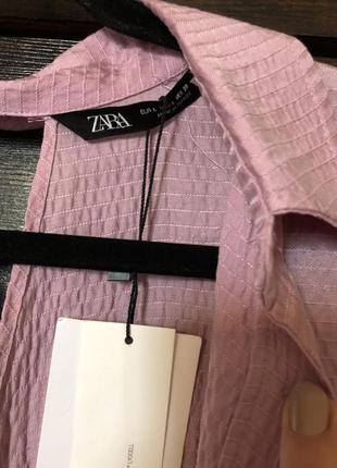 Новая крутая необычная удлинённая рубашка оверсайз от zara 50-56 p5 фото