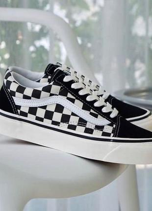 Grey checkerboard vans old skool deals