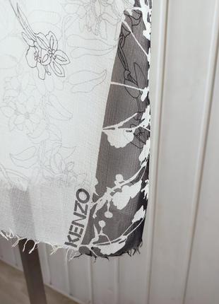 Шаль от kenzo 150* 42 cm, двухсторонняя шифоновая2 фото