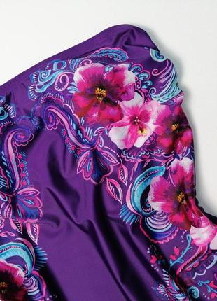 Пурпурний злитий спільний купальник з квітковим принтом beni7 фото
