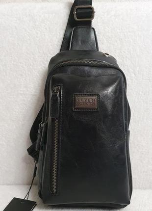 Стильная мужская сумка- рюкзак на одной лямке/ рюкзак на одном ремне/ молодёжная сумка через плечо1 фото