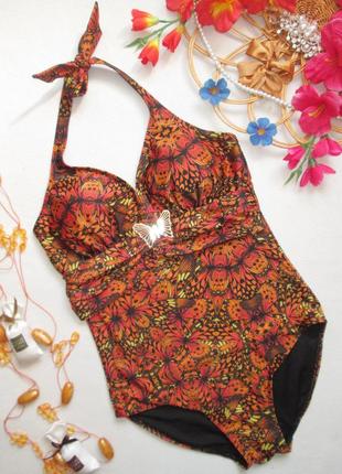 Шикарний відрядний злитий купальник принт абстракція з метеликом m&co 🌺🍒🌺