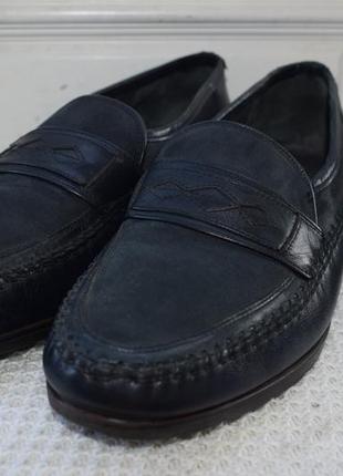 Кожаные туфли мокасины лоферы слипоны gallus р. 9 р. 43 28,8 см германия5 фото