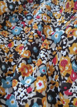 Блуза блузка цветочный принт ✨shein✨ воланами на рукавах8 фото