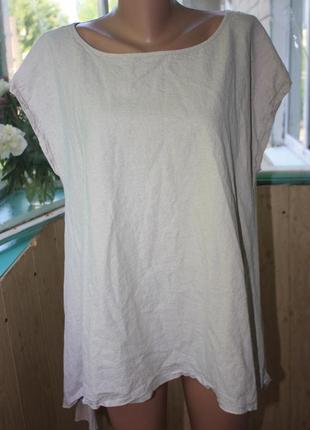 Стильная натуральная блуза в бохо стиле лён+котон