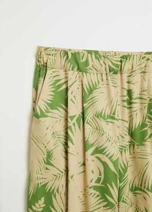 Кюлоты, брюки, кюлоти, брюки тропический принт, штаны летние7 фото