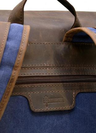 Городской рюкзак , парусина+кожа rк-3880-3md бренд tarwa6 фото