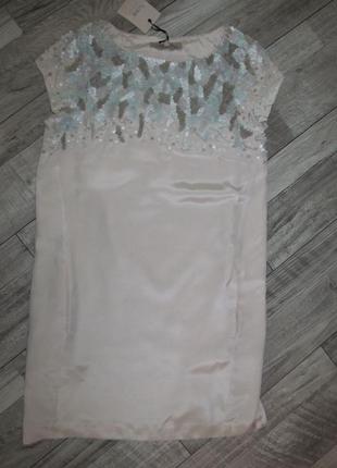 Warehouse шелковое платье р. 12