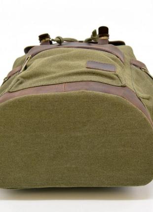 Городской рюкзак микс из парусины и кожи rh-0010-4lx от бренда tarwa6 фото