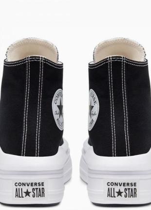 Кеді високі на платформі чорні converse chuck taylor all star high top6 фото