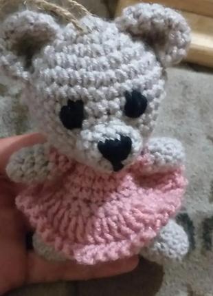 М'яка іграшка-брелок ведмідь ручна робота