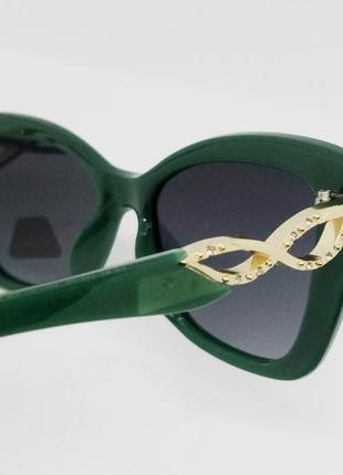 Chanel модные женские солнцезащитные очки зеленые с градиентом поляризированные8 фото