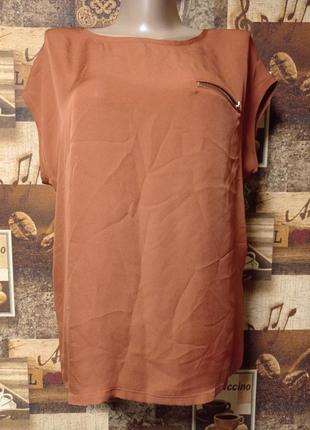 The kooples шовкова терракотова блузка,р.l1 фото