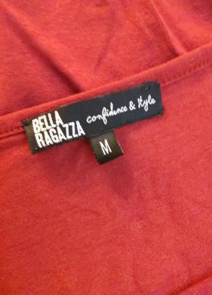 Бордовая футболка блуза кофта bella bagazza раз.м5 фото