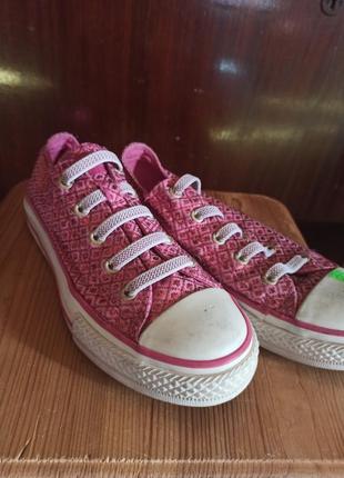 Кеды с люрексом converse для девочки р.33