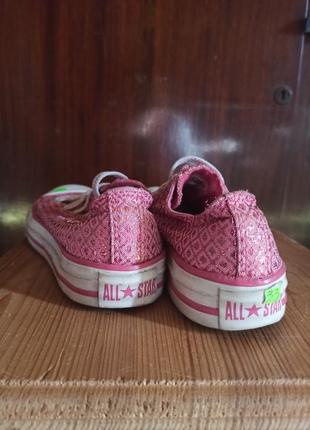 Кеди з люрексом converse для дівчинки р. 33 4