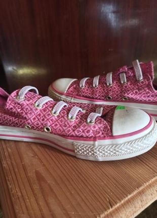 Кеди з люрексом converse для дівчинки р. 33 8