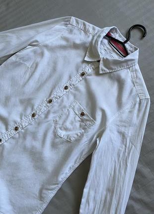 Крутая качественная белая рубашка h&m3 фото