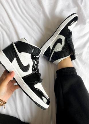 Nike air jordan 1 mid se asw"carbon fiber" женские кроссовки найк аир джордан