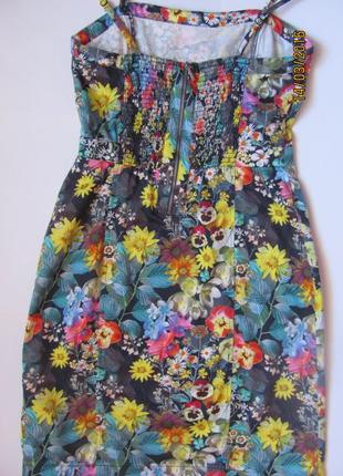Платье-бюстье в цветочный принт от bershka, размер xs-s3 фото