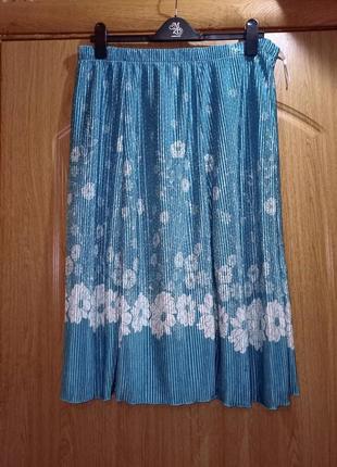 Шикарная расклешённая плиссированная юбка 52-56разм, германия.3 фото