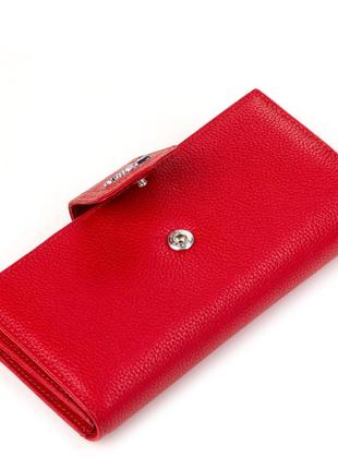 Женский кожаный кошелек karya 1098-46 красный3 фото