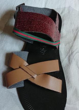 Фірмові італійські шкіряні босоніжки сандалі ,made in italy 🇮🇹, нові,розмір 43-44.4 фото