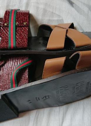 Фірмові італійські шкіряні босоніжки сандалі ,made in italy 🇮🇹, нові,розмір 43-44.2 фото