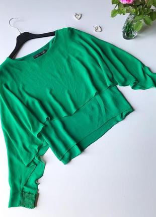 Шифонова блуза оригінального крою1 фото