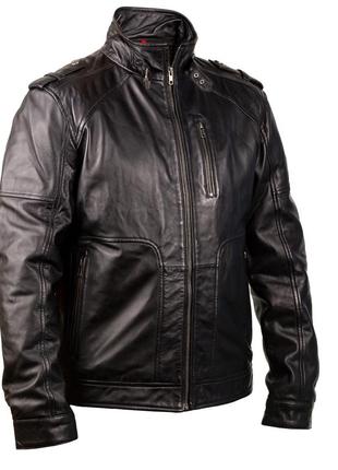 Чоловіча шкіряна куртка david moore dax чорний