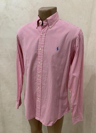 Сорочка polo ralph lauren рожева в смужку9 фото