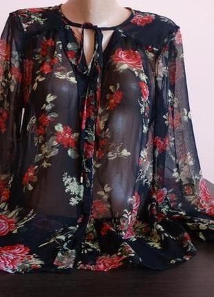 Шифонова блуза з об'ємними рукавами vero moda2 фото