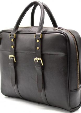 Ділова сумка з ручками tarwa, tc-4764-4lx темно-коричнева