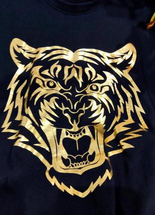 Стильна футболка з тигром black squard4 фото