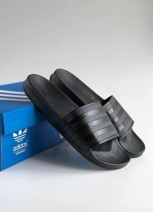 Мужские шлепанцы adidas black 40-41-42-43-44-45