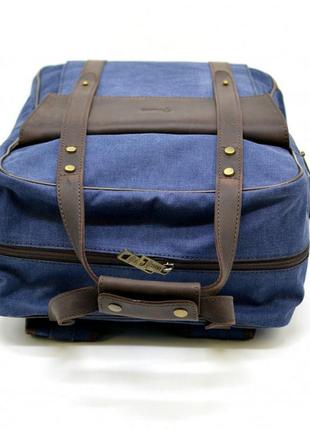 Джинсовый большой рюкзак в комбинации с кожей rk-3943-4lx tarwa5 фото