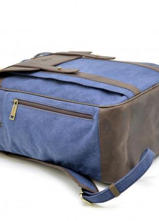 Джинсовый большой рюкзак в комбинации с кожей rk-3943-4lx tarwa6 фото