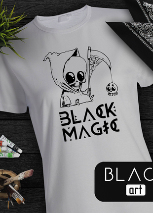 Футболка з розписом акрилом black magic, розміри s/m/l