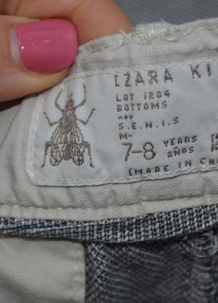 7 - 8 лет 128 см фирменные брюки для моднявок стильная классика стрит зара zara8 фото