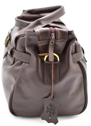 Дорожная кожаная сумка gc-7079-3md бренда tarwa, коричневого цвета4 фото