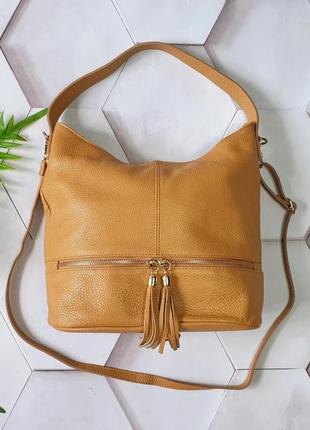 Кожаная итальянская сумка borse in pelle
