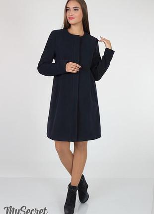 Кашемировое пальто для беременных madeleine ow-37.021, темно-синее2 фото