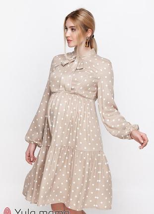 Платье в горошек для беременных и кормящих teyana dr-10.042 юла мама, размер xs