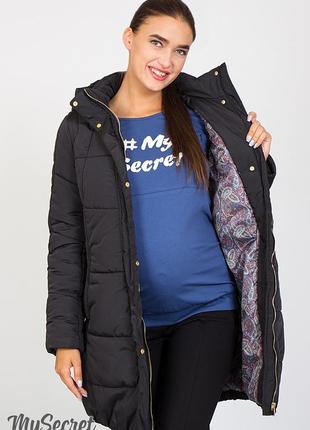 Очень теплая зимняя куртка для беременных jena ow-46.091, черная