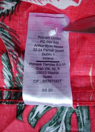 Гавайська сорочка primark reg fit cotton гавайка (xl)8 фото