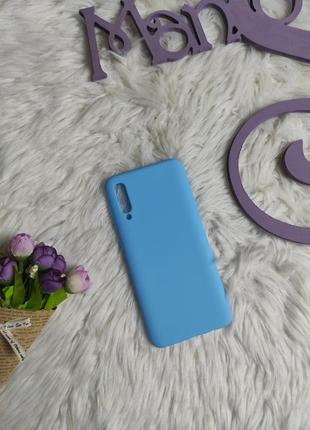 Силиконовый чехол для glass case samsung galaxy a30s/a50/a50s pink голубой