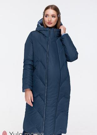 Зимнее пальто для беременных tokyo ow-49.023 синее с голубым4 фото