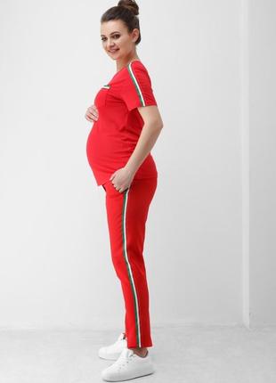 Спортивные брюки с лампасами для беременных 1818 06292 фото