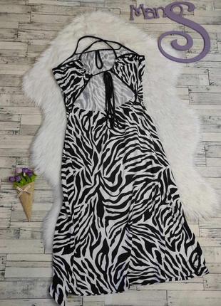 Женский сарафан черно-белый принт зебра 46 размер3 фото